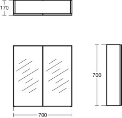 Ideal Standard 70cm Mirror Cabinet