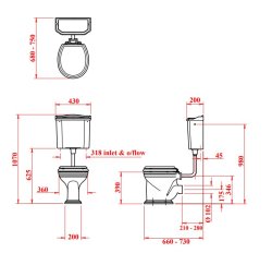 Silverdale Balasani Low Level Toilet - White