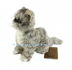 Soft Toy Cat, Grey Kitten by Hansa (20cm.L) 6493