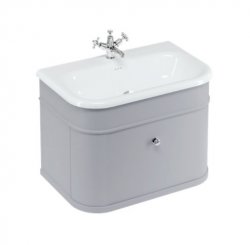 Burlington Bathrooms Chalfont Grey 75cm Single Drawer Vanity Unit