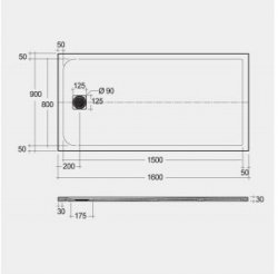 RAK Feeling Trays 1600 x 900 Cappuccino Rectangular Tray