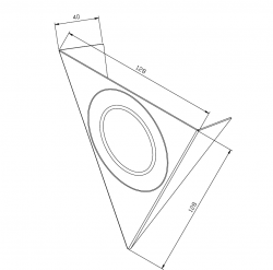 Knightsbridge 230V LED Triangular Under Cabinet Light - Brushed Chrome 4000K (TRIBCCW)