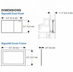 Geberit Sigma 60 Sand / Mirrored / Gloss Chrome Plated Dual Flush Plate