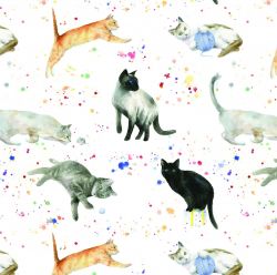 Cat & Kitten Wrapping Paper Sheets & Tags - Arty Penguin