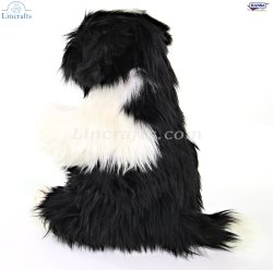 Soft Toy Border Collie Dog Puppet by Hansa (29cm) 8349