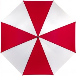 Golf Windproof Umbrella Large Sports Umbrella Red & White  Golfing Umbrella