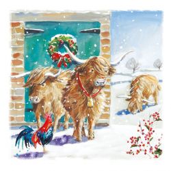 Luxury Boxed Christmas Cards - 12 Cards 3 Designs - Farm Yard - Ling Design