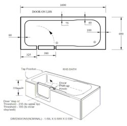 Purity Easy Access Single Ended Walk-in Bath