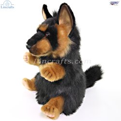 Soft Toy German Shepherd Dog Puppet by Hansa (33cm) 8447