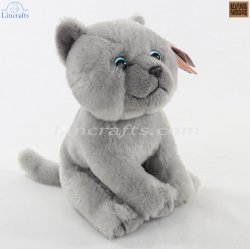 Soft Toy British Blue Cat by Living Nature (16.5cm) AN447