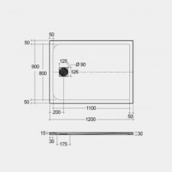 RAK Feeling Trays 1200 x 900 Cappuccino Rectangular Tray