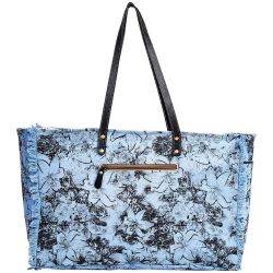 Bleu Creek Meadow Weekend Overnight Canvas Bag - S-8949 - Myra