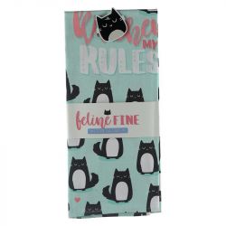 Cat Feline Novelty Tea Towel - Poly Cotton