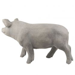 Large Grey Decoration Pig Statue Length 62cm - Poly Resin - Clayre & Eef