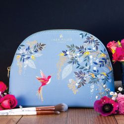 Sara Miller - Large Cosmetic Make Up Wash Bag - Baby Blue Hummingbird