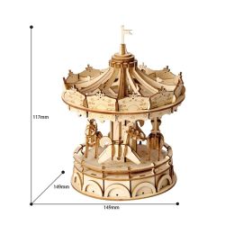 Merry-Go-Round DIY Model Kit 3D - 174 Pieces - Fountasia