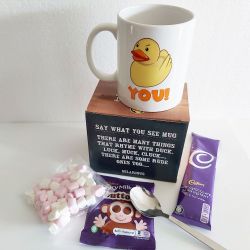 Cadbury's Hot Chocolate & Duck You Rude Mug Gift Set