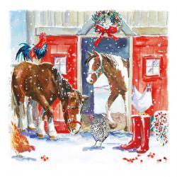 Luxury Boxed Christmas Cards - 12 Cards 3 Designs - Farm Yard - Ling Design