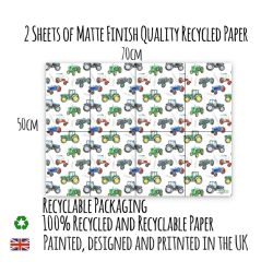 Highland Cow Scottish Wrapping Paper Sheets & Tags - Arty Penguin