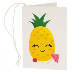 Fruit Faces Design Gift Wrapping Paper Sheet & Tag