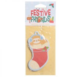  Christmas Sloth Festive Friends Air Freshener Spiced Orange Scent 