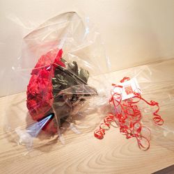 24 Red Rose Bouquet Artificial - Valentines Gift Wrapped