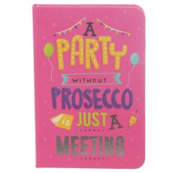 Prosecco Slogan Notebook & Elastic Closure 