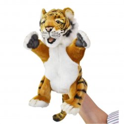 Soft Toy Hand Puppet Tiger by Hansa (28cm H) 4039
