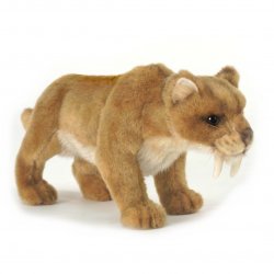 Soft Toy Extinct Animal, Sabre Tooth Tiger by Hansa (31cm) 5564