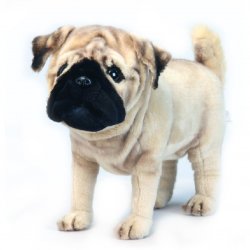 Soft Toy Pug Puppy Dog by Hansa (38cm) 5951