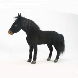 Soft Toy Horse Black by Hansa (34cm) 3522