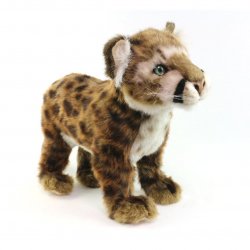 Soft Toy Cougar Wildcat Cub Standing (25cm. H) 6953