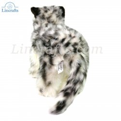 Soft Toy Snow Leopard Wildcat Stand by Hansa (34cm) 6954