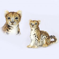 Soft Toy Leopard Wildcat Amur Sitting by Hansa (27 cm.H) 6779