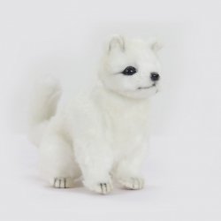 Soft Toy Arctic, Snow Fox Cub Sitting by Hansa (14cm.H) 6830