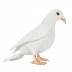 Soft Toy Bird, White King Dove by Hansa (29cm L) 7045