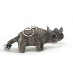 Soft Toy Rhino Keyring by Hansa (10cm) 5508