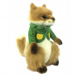 Soft Toy Dressed Boy Fox Cub by Hansa (20cm) 7820