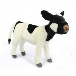 Soft Toy Black & White Cow by Hansa (35cm) 3457