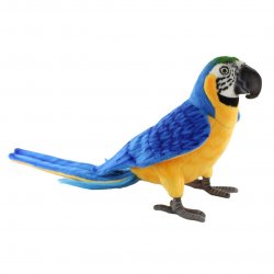 Soft Toy Macaw Bird (Blue/Yellow) by Hansa (40cm) 7999