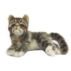 Soft Toy Kitten Grey by Hansa  (20cm.L) 7978