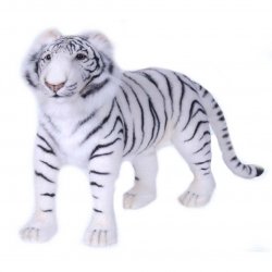 Soft Toy Wildcat, White Tiger by Hansa by Hansa (55cm) 3715