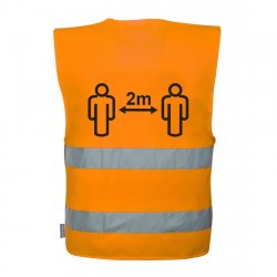 Hi-Vis Social Distancing Vest 2m