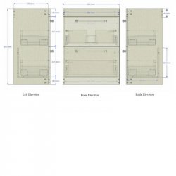 Essential Nevada 600mm Unit With Basin & 2 Drawers, Indigo Gloss