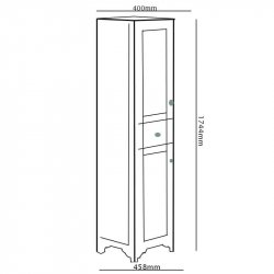 Essential Maine 2 Doors 1 Drawer Tall Boy Unit, Graphite Grey