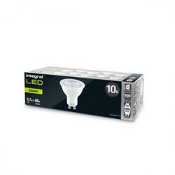 INTEGRAL CLASSIC GU10 BULB 10 PACK 530LM 5.7W 4000K NON-DIMM 36 BEAM (ILGU10NE071-10)