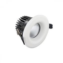INTEGRAL LUXFIRE FIRE RATED DOWNLIGHT 70MM CUTOUT IP65 850LM 12W 3000K 55 BEAM DIMMABLE 71LM/W WHITE(ILDLFR70A009)