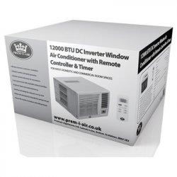 Prem-I-Air 12000 BTU DC Inverter Window Air Conditioner with Remote Control & Timer - (EH0537)