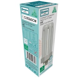 Crompton 26w Triple Turn TE 4-Pin 4000k - Cool White - (CLTE26SCW)