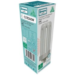 Crompton 26w Triple Turn TE 4-Pin 3500k - White - (CLTE26SW)